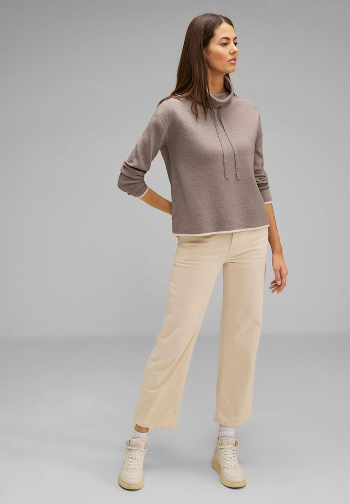 STREET ONE Damen A302491 Strickpullover 42 Gentle Blue Melange, 42 Gentle Blue Melange