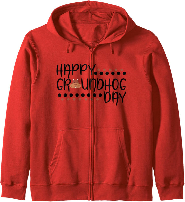 Funny Woodchuck Happy Groundhog Day Kapuzenjacke