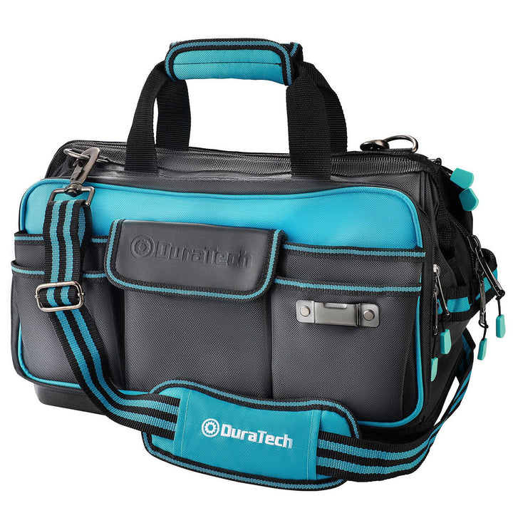 DURATECH Werkzeugtasche Elektriker Wasserdicht 43CM, Profi Werkzeugtasche mit breiter Öffnung & hohe