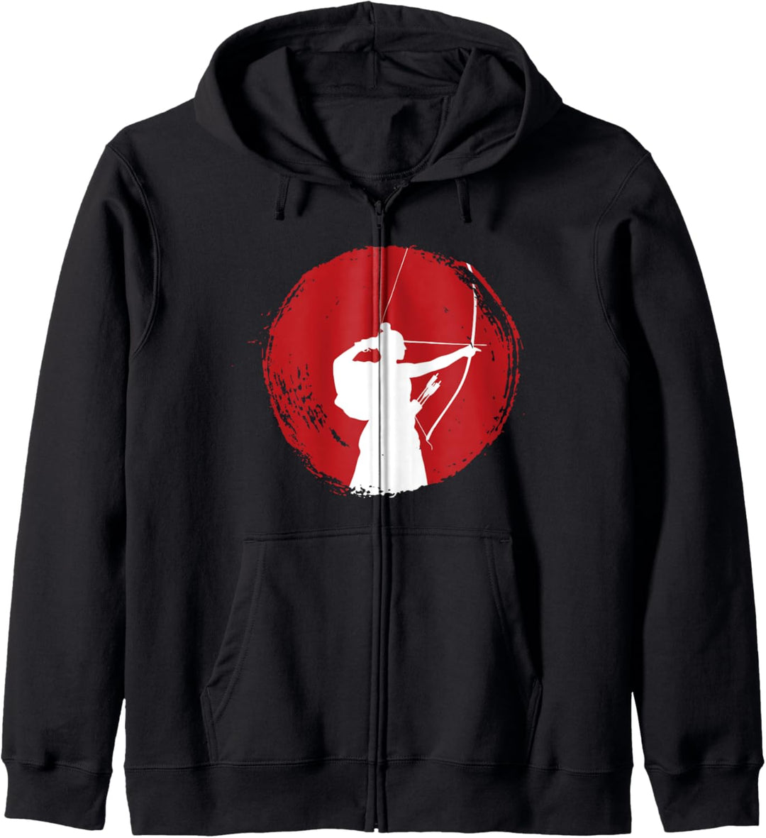 Japanischer Bogenschütze Bogenschiessen Bogensport Sportler Kapuzenjacke