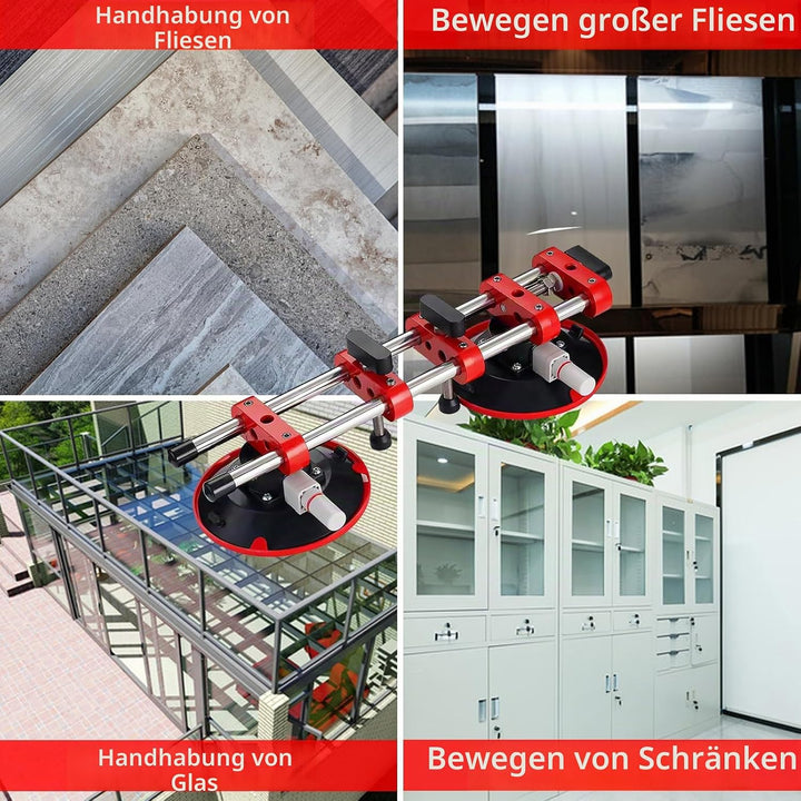 Saugnapf, 2 Stck 6" Nahtloser Stein Nahtsetzer mit Doppeltem Vakuum Saugnapf zum Nivellieren von Nah