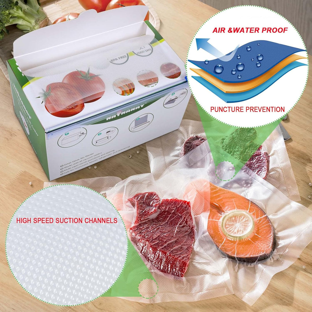 Vakuumierbeutel Lebensmitte Vakumierfolienrollen 28cm x 30m BPA-Frei für alle Vakuumierer, 28cm x 30