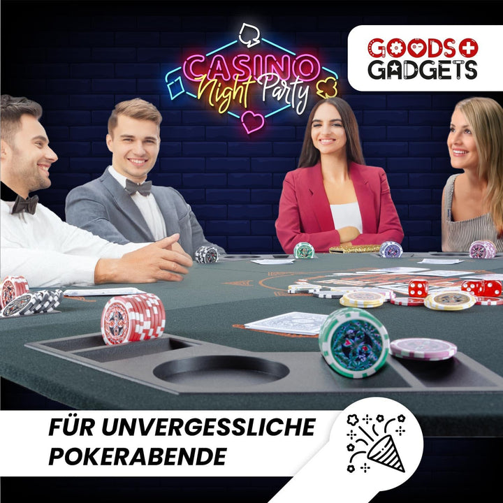 Profi Pokerkoffer Pokerset inkl. 300-500 Chips hochwertigen Pokerchips; Pokerdeck, Kartendeck, Poker