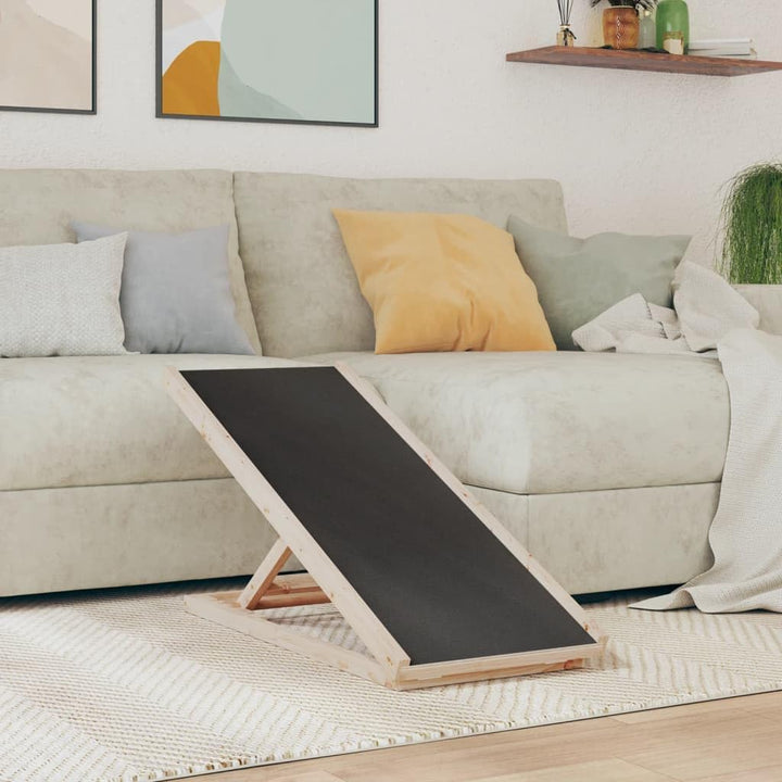 vidaXL Hunderampe Grau 70x35 cm Massivholz Tanne, 70 x 35 cm