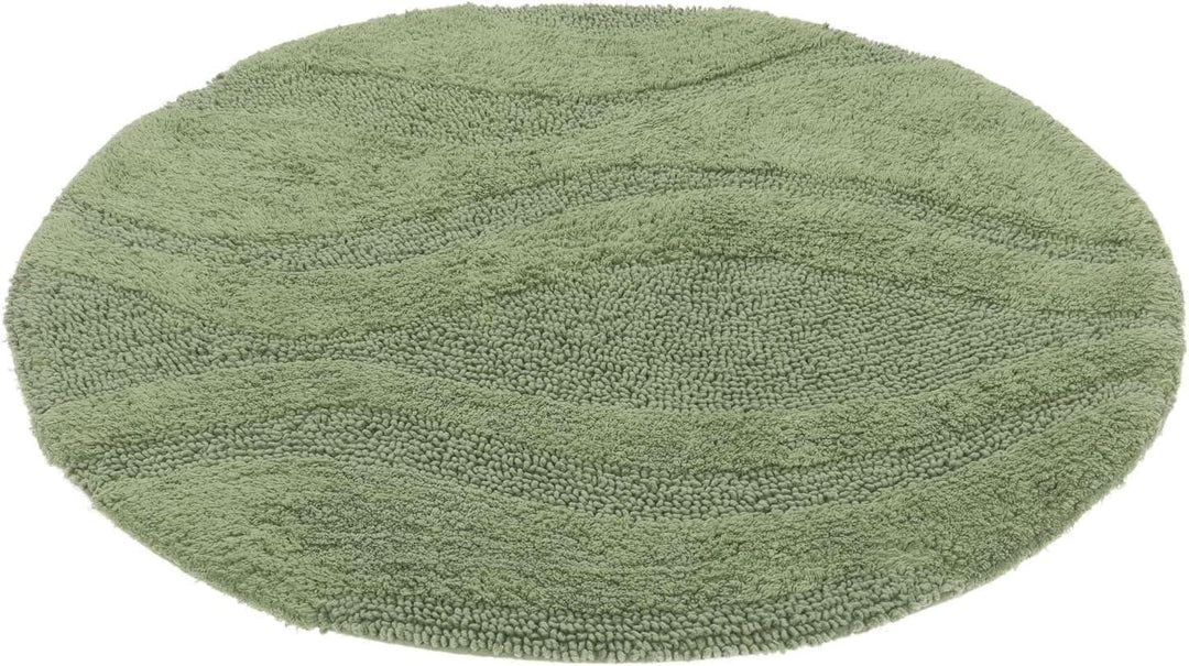 RugVista Badematte Breeze, ∅ 70 cm, Rund, Mittelflor, Anti-Rutsch, Moderner Badteppich, Maschinenwas