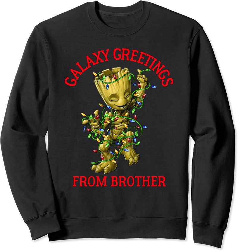 Marvel Groot Galaxy Greetings From Brother Weihnachten Sweatshirt