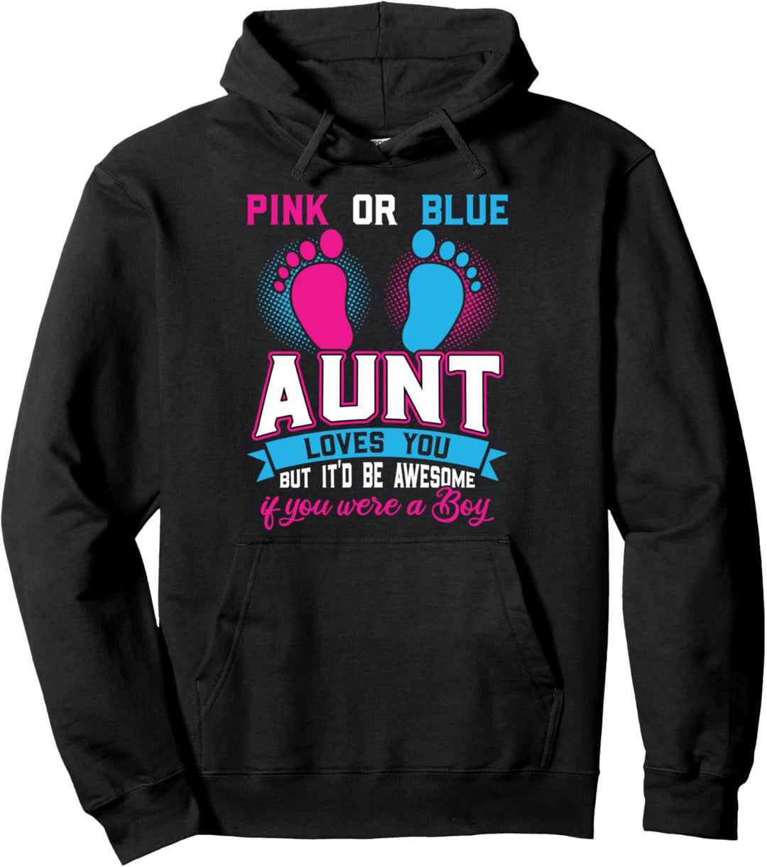 Rosa oder Blau Tante liebt dich Boy-Geschlecht Pullover Hoodie