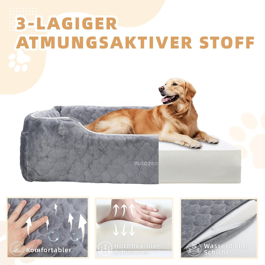Hunde Autositz für mittlerer grosse Hunde, Abnehmbarer waschbarer Hundesitz Auto, Hundebett Auto für