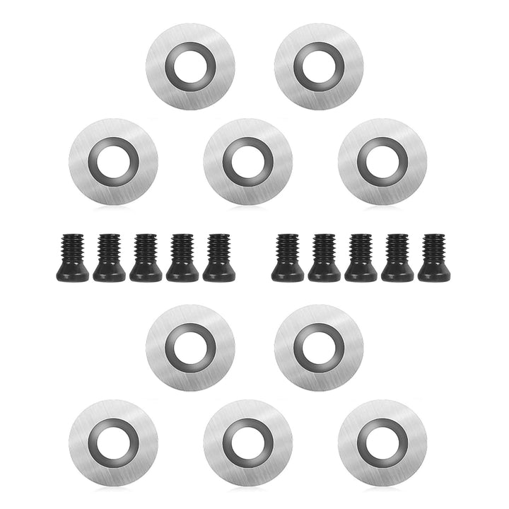 10 Stück Rund Hartmetall Wendeschneidplatten für Drehmeissel, CNC Hartmetall Einsatzschneider für Ho