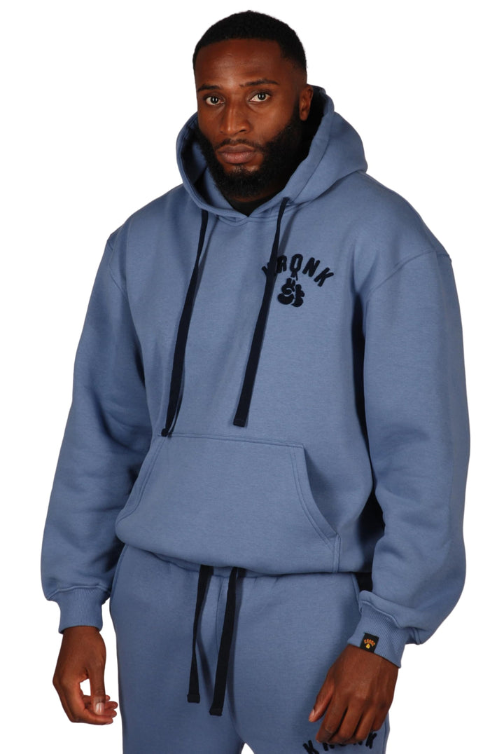 Kronk Detroit Applique Herren Hoodie Regular Fit L Boxteam Steel Blue, L Boxteam Steel Blue