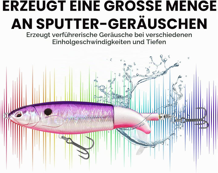 TRUSCEND Top Water Angelköder, Whopper Angelköder für Süsswasser oder Salzwasser, schwimmende Köder