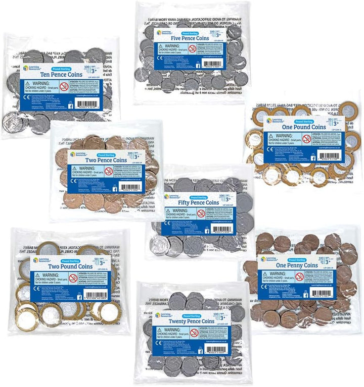 Learning Resources Umfassende Spielgeld-Packung, Set mit 700 Teilen Einzelbett, Einzelbett