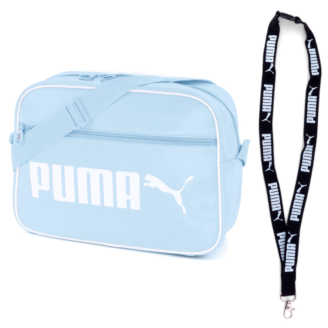 PUMA Tasche - Umhängetasche - Campus Reporter Retro Bag - Limited Schlüsselband Hell Blau, Hell Blau