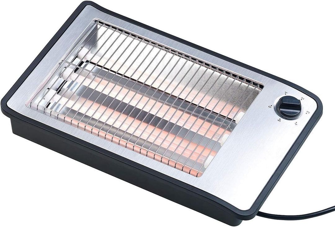 Rosenstein & Söhne Toaster: Flachtoaster für bis zu 4 Brötchen, 3 Heizelemente, Timer, 600 Watt (Tis