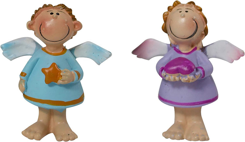 Annastore 24 x Schutzengel in Kleiner Tüte aus Papier - Engel Gastgeschenk Glücksbringer Figur Gesch