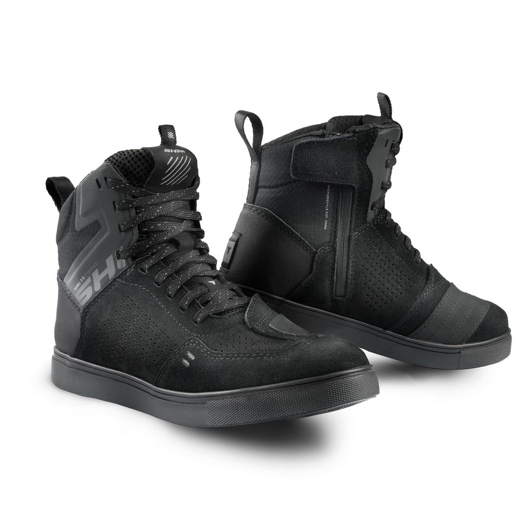SHIMA Rebel 2.0 Motorrad Schuhe Herren Leder Belüftet Motorradstiefel Protektoren Sneaker Rutschfest