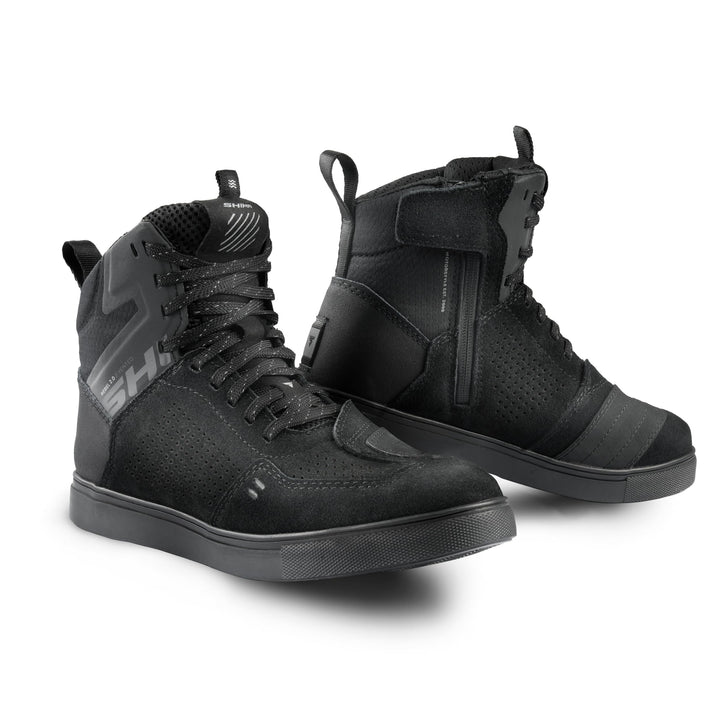 SHIMA Rebel 2.0 Motorrad Schuhe Herren Leder Belüftet Motorradstiefel Protektoren Sneaker Rutschfest