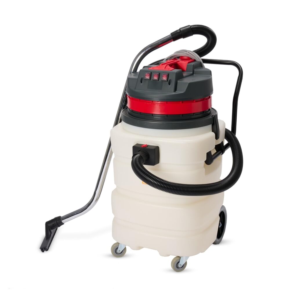 HEMMDAL Industriestaubsauger | 3.000 W | 90 Liter Fassungsvermögen | Nass-Trocken-Sauger mit 3 einze