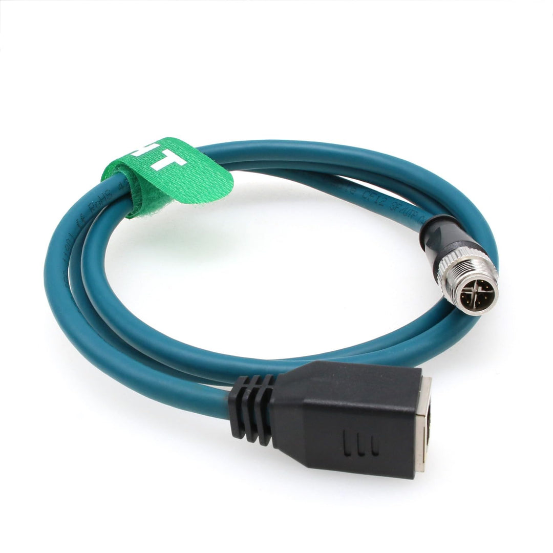 HangTon Sensor Barcodeleser Ethernet M12 8 Pin X-Code auf Buchse RJ45 GigE Kabel für Basler Cognex V