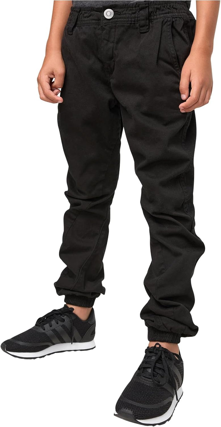 Urban Classics Jungen Hose Boys Stretch Jogging Pants mit elastischen Bündchen, Buben Jogginghose er