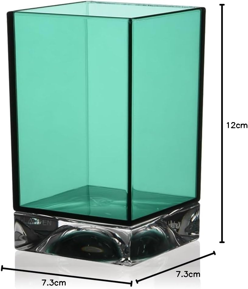 Kartell Boxy Zahnbürstenhalter, Plastik, Aquamarine Grün, 7 x 7 x 12 cm Porta spazzolino Verde Acqua
