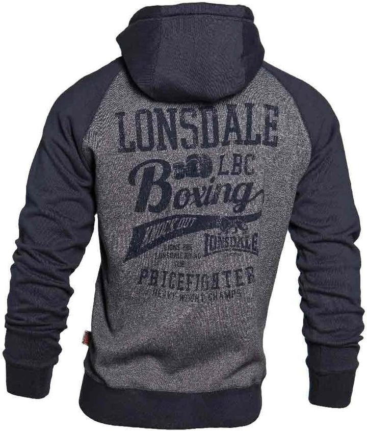 Lonsdale Herren Slough Kapuzensweatjacke XXL Navy, XXL Navy