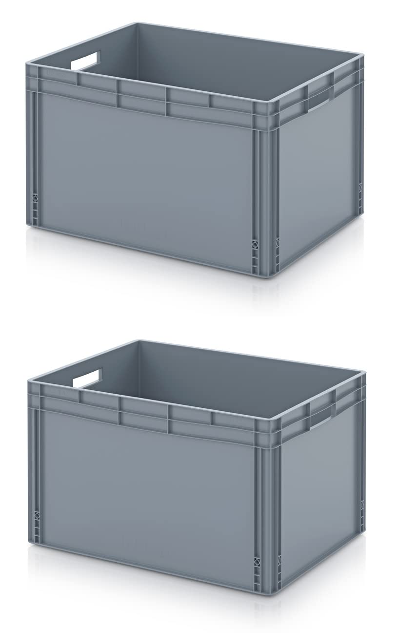 Auer Packaging 2x Eurobehälter-Eurobox 80 x 60 x 52 Euro Behälter 800x600x520 grosse Box Kunststoffb