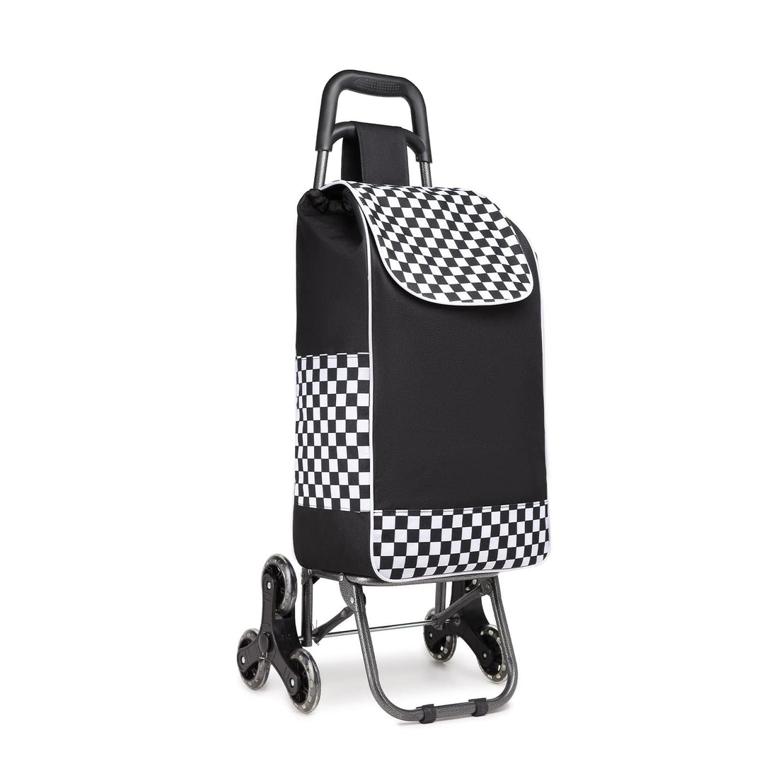 Kono Einkaufstrolley Einkaufswagen Stabiler Trolley Einkaufstrolley Klappbar 2 in 1 Abnehmbar Tasche