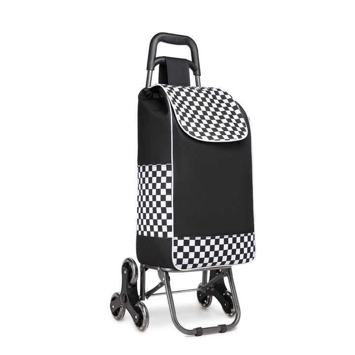Kono Einkaufstrolley Einkaufswagen Stabiler Trolley Einkaufstrolley Klappbar 2 in 1 Abnehmbar Tasche