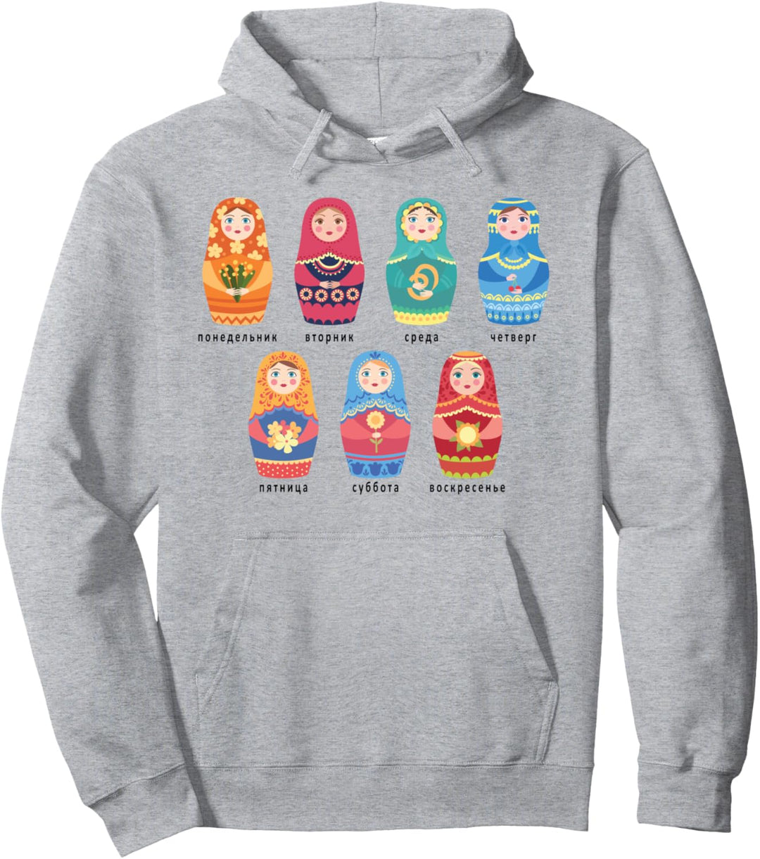 Matrioschka Matrjoschka Matroschka Wochentage Russisch Pullover Hoodie