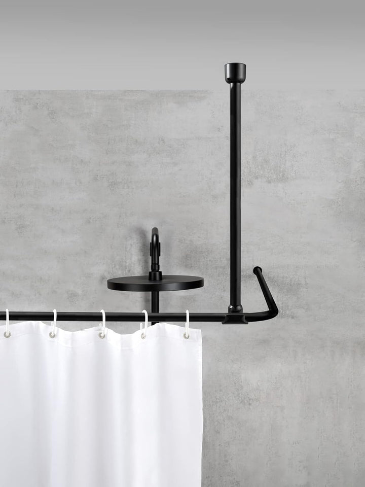 WENKO Deckenstütze für Dusch- und Badewannenstangen, für Stangen mit Ø 2/2,5 cm, zum Bohren – inkl.