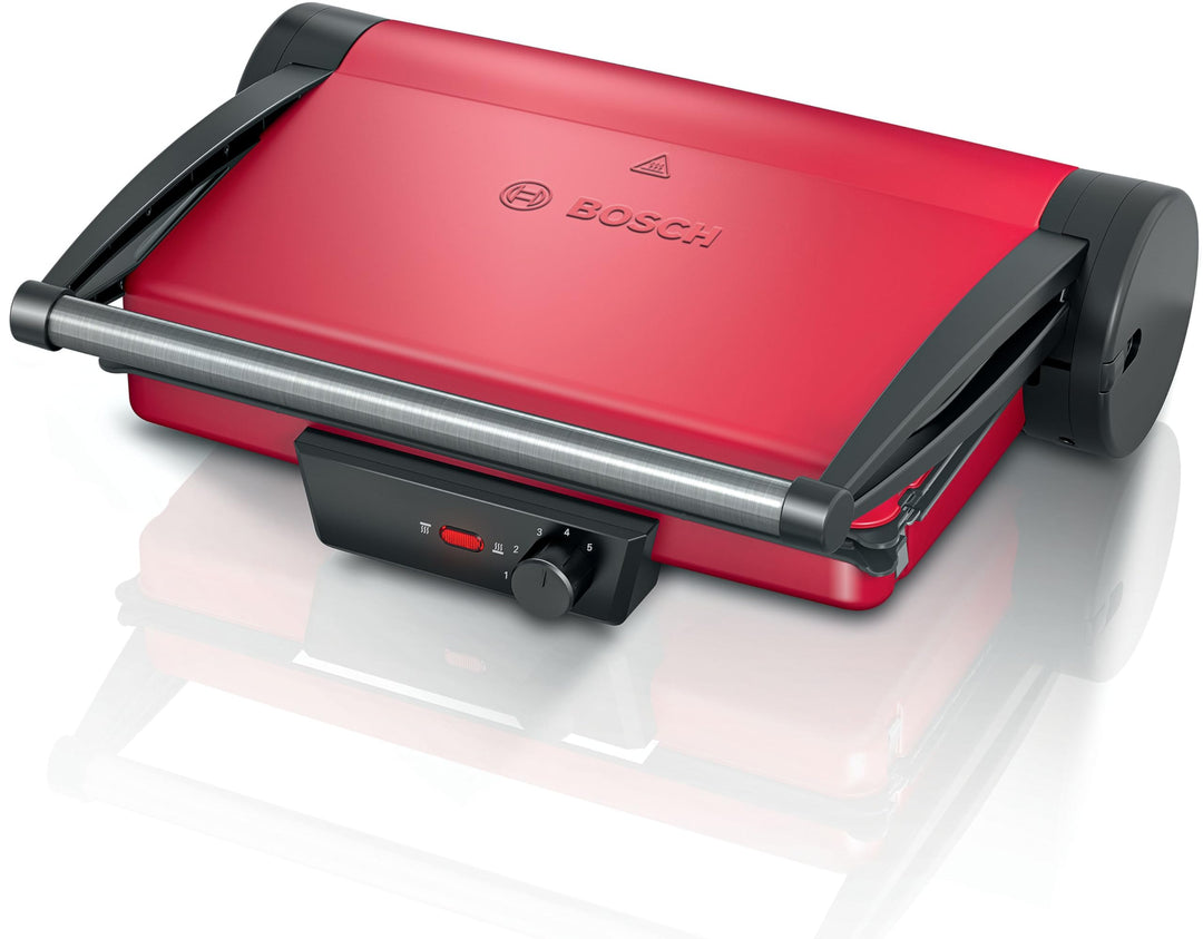 Bosch Tischgrill TCG4104, 3-in1-Kontaktgrill, Stufenloses Thermostat, Fettablaufrinne, Herausnehmbar