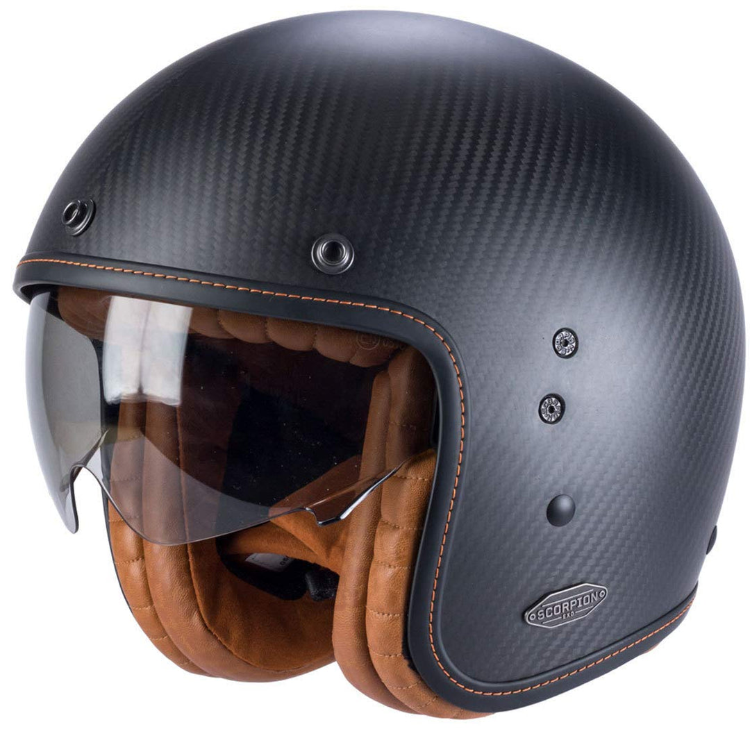 Scorpion Motorradhelm BELFAST CARBON Schwarz Mat, Schwarz, S S Schwarz, S Schwarz