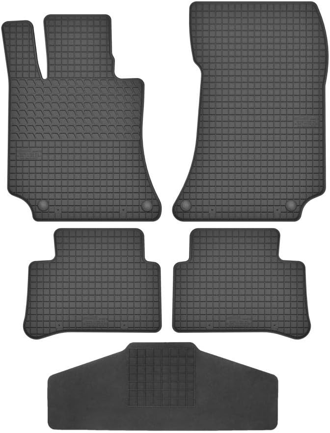 Fussmatten Vorne, Hinten + Tunnel Matte 5er Set für Mercedes Benz E Klasse W S 212 2009-2016 Gummi G