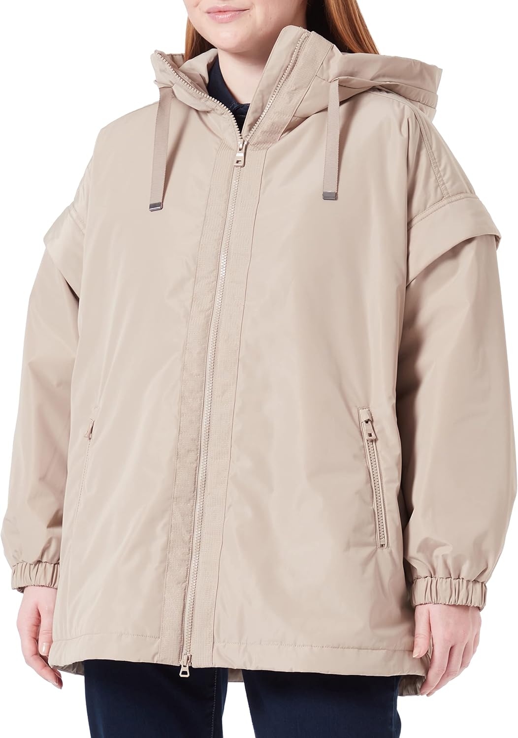 Geox Damen W Bleyze Down Coat 40 Humus, 40 Humus