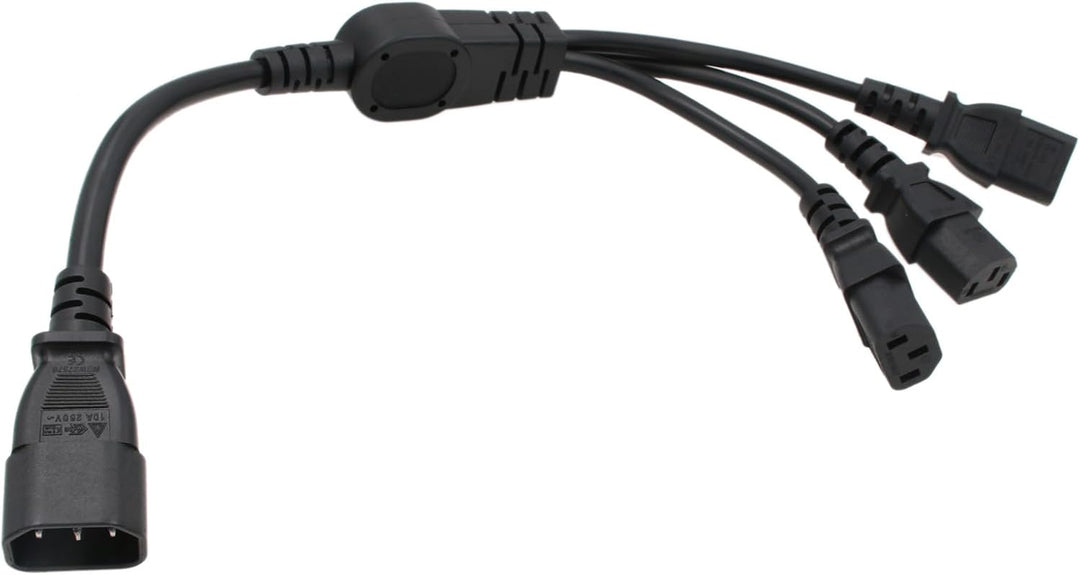 IEC320 Power Splitter Kabel Einzel C14 bis 3 x C13 10A 250V Verlängerungskabel 12 Zoll für UPS USV P