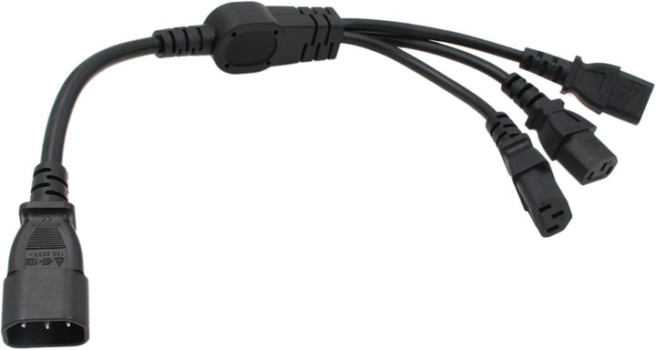 IEC320 Power Splitter Kabel Einzel C14 bis 3 x C13 10A 250V Verlängerungskabel 12 Zoll für UPS USV P