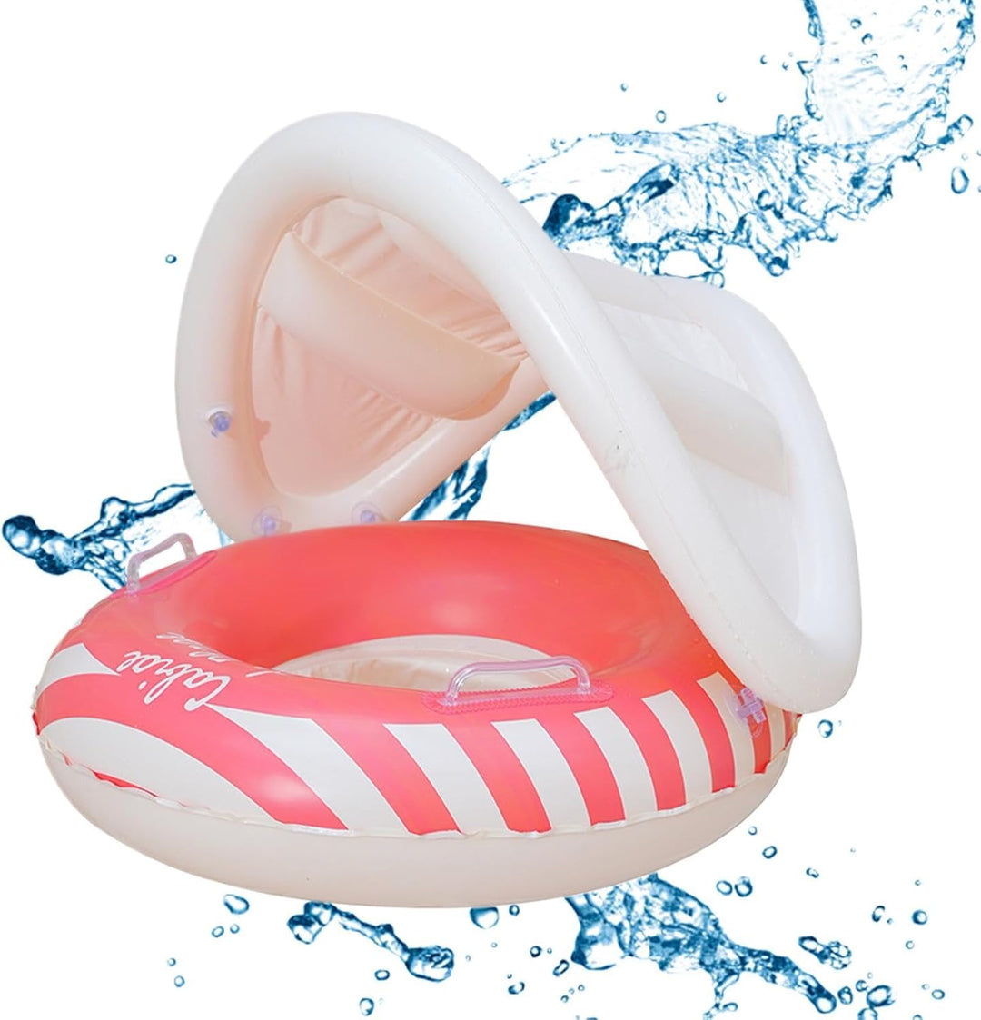 Schwimmring Mit Abnehmbarem Sonnendach, Aufblasbare Schwimmreifen Für Kinder, Schwimmsitz Sicherheit