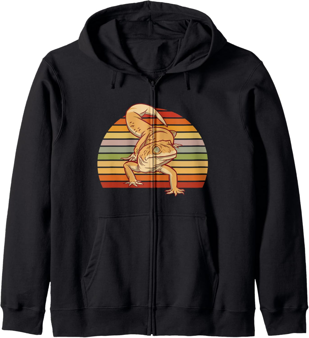 Retro Gecko Eidechse Reptilien Salamander Haustier Kapuzenjacke