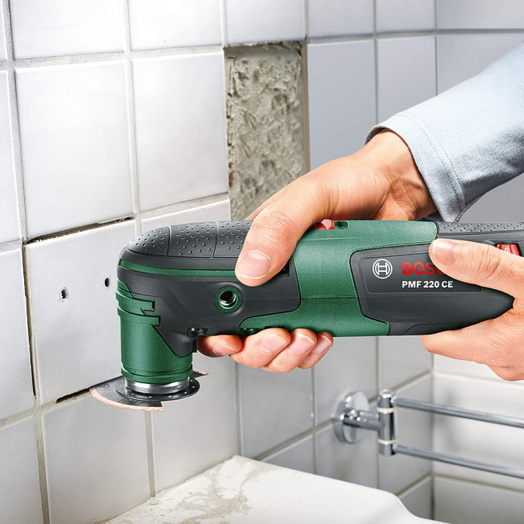 Bosch Home and Garden Multifunktionswerkzeug PMF 220 CE (220 Watt, für Starlock Zubehör, im Koffer),