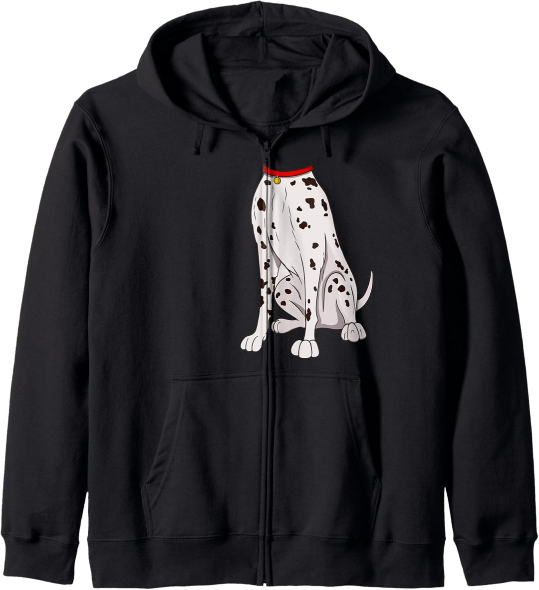 Dalmatiner Kostüm T-Shirt für Halloween Hund Tier Cosplay Kapuzenjacke