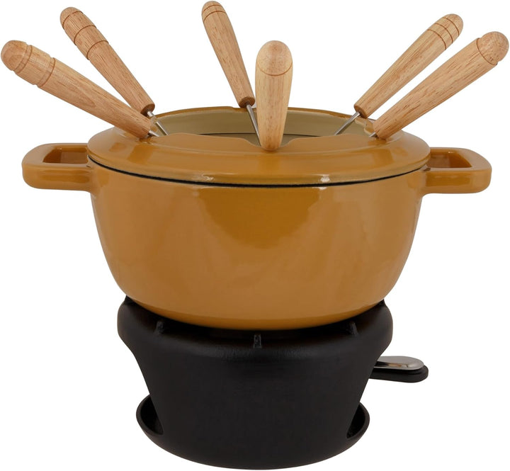 Cosy &amp; Trendy Fondue Set Fontestic, für 6 Personen, ø 18 cm, rostbraun (Amber Gold), Amber Gold