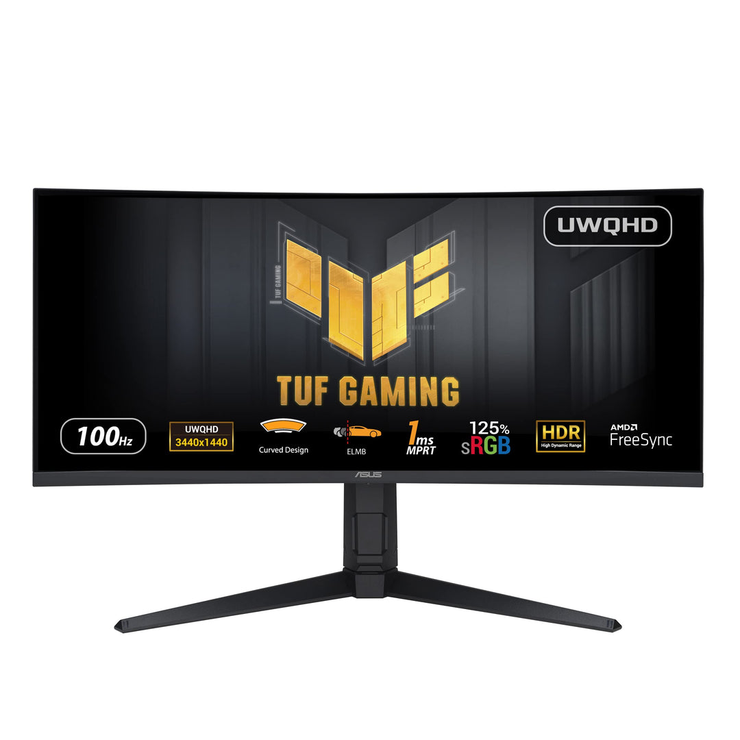 ASUS TUF Gaming VG34VQEL1A | 34 Zoll UWQHD Curved Monitor | 100 Hz, 1ms MPRT, FreeSync, HDR 10 | VA