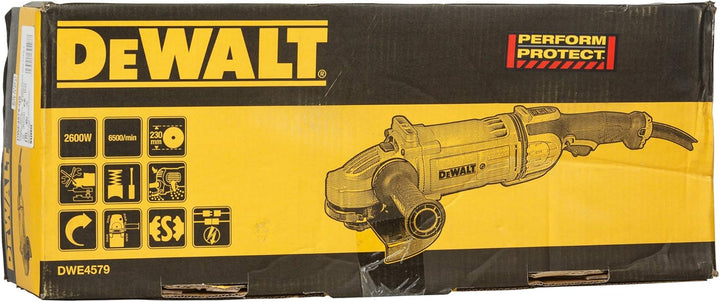 DeWalt Winkelschleifer (2,600 Watt, 230 mm Scheiben-ø, austauschbare Kohlebürsten, Überlastungsschut