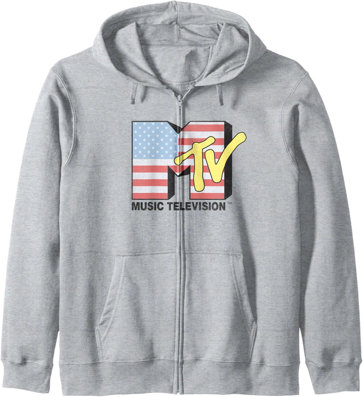 MTV Logo US Flag Faded Kapuzenjacke