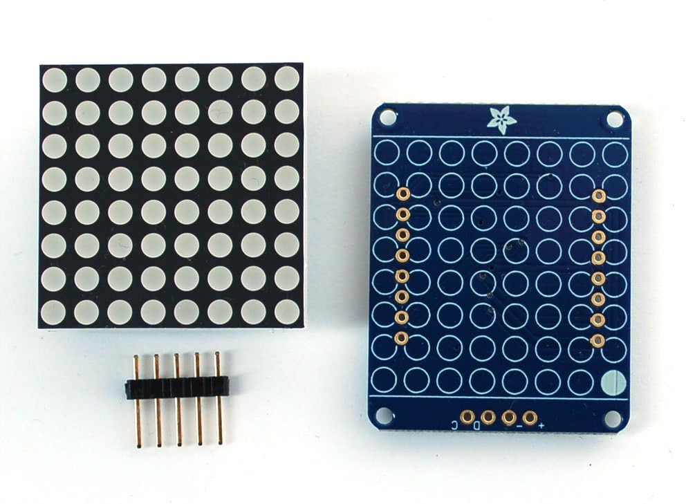 Adafruit 1.2" 8x8 LED-Matrix mit I2C-Backpack, rot 1049