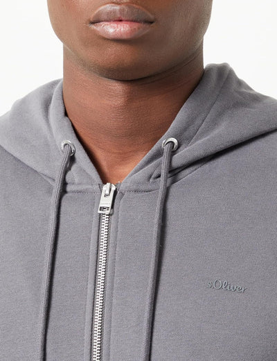 s.Oliver Herren Sweatshirt Jacke S Grau, S Grau