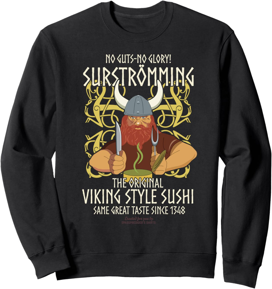 Surströmming Design mit Spruch Viking Sushi Surströmming Sweatshirt