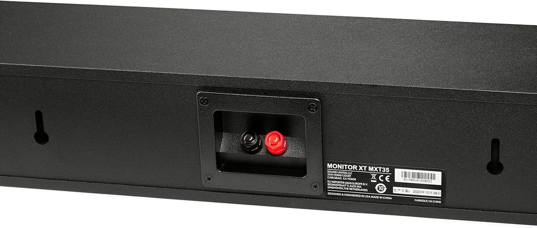 Polk Audio Monitor XT35 schlanker Center Lautsprecher, Hi-Res Zertifiziert, kompatibel mit Dolby Atm
