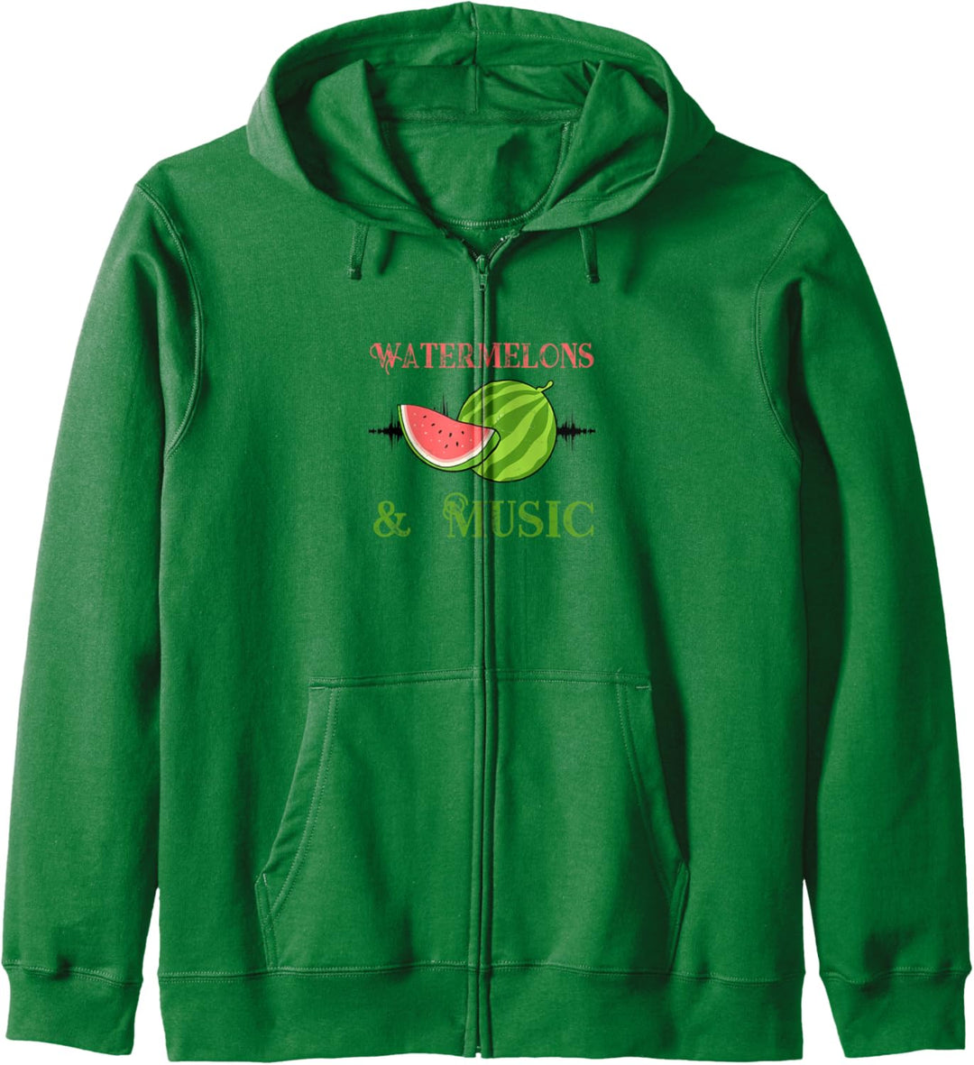 Melonen und Musik Wassermelone Sommerfrüchte Kapuzenjacke